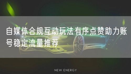 自媒体合规互动玩法有序点赞助力账号稳定流量推荐