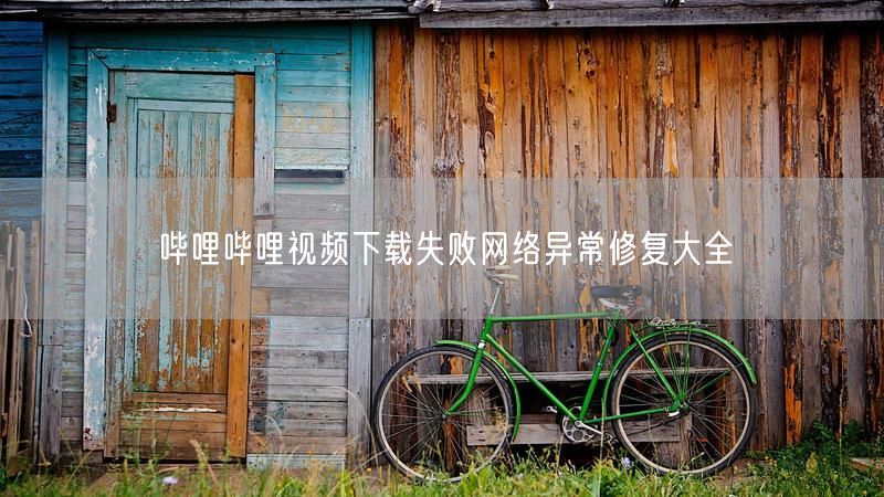 哔哩哔哩视频下载失败网络异常修复大全