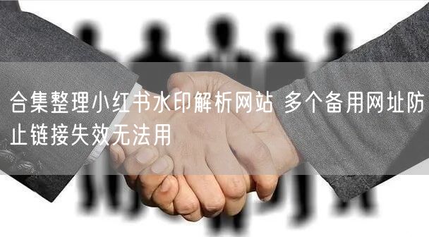 合集整理小红书水印解析网站 多个备用网址防止链接失效无法用