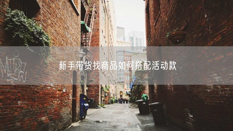 新手带货找商品如何搭配活动款
