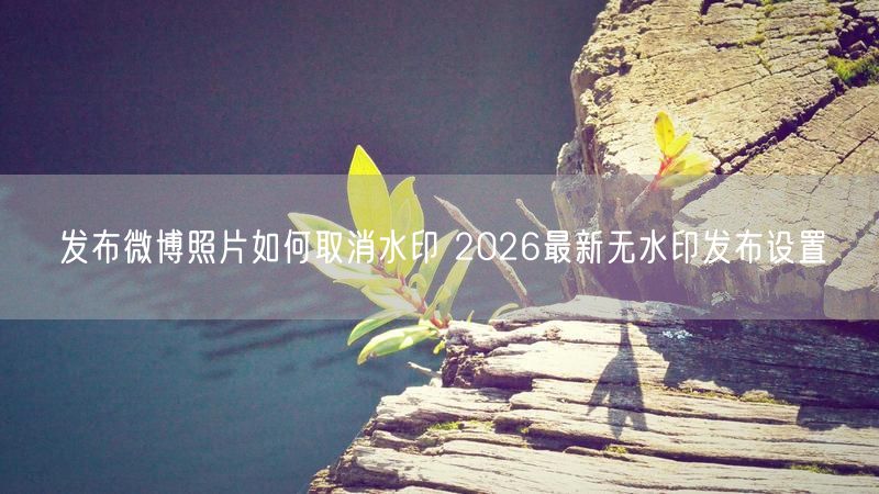 发布微博照片如何取消水印 2026最新无水印发布设置