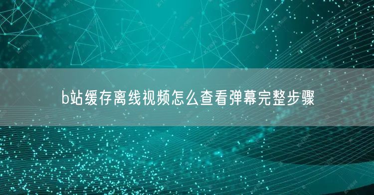 b站缓存离线视频怎么查看弹幕完整步骤
