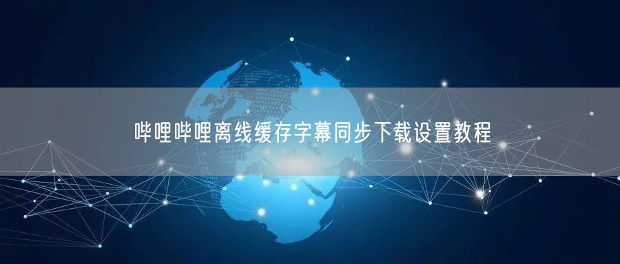 哔哩哔哩离线缓存字幕同步下载设置教程