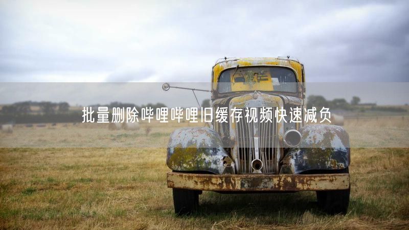 批量删除哔哩哔哩旧缓存视频快速减负