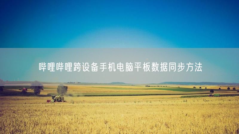 哔哩哔哩跨设备手机电脑平板数据同步方法